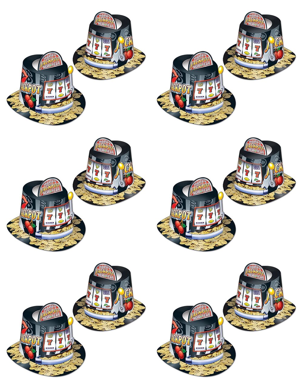 4207 Jackpot 12 Piece Hi-Hats, Multicolor